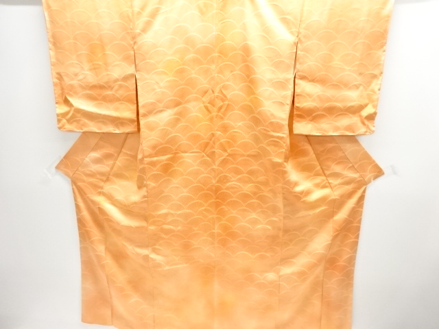 JAPANESE KIMONO / TSUKESAGE IROMUJI / UNUSED / WOVEN SEIGAIHA